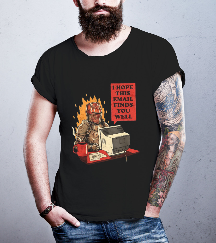 Officer Knight I Hope This Email Finds You Well Armor Computer T-Shirt