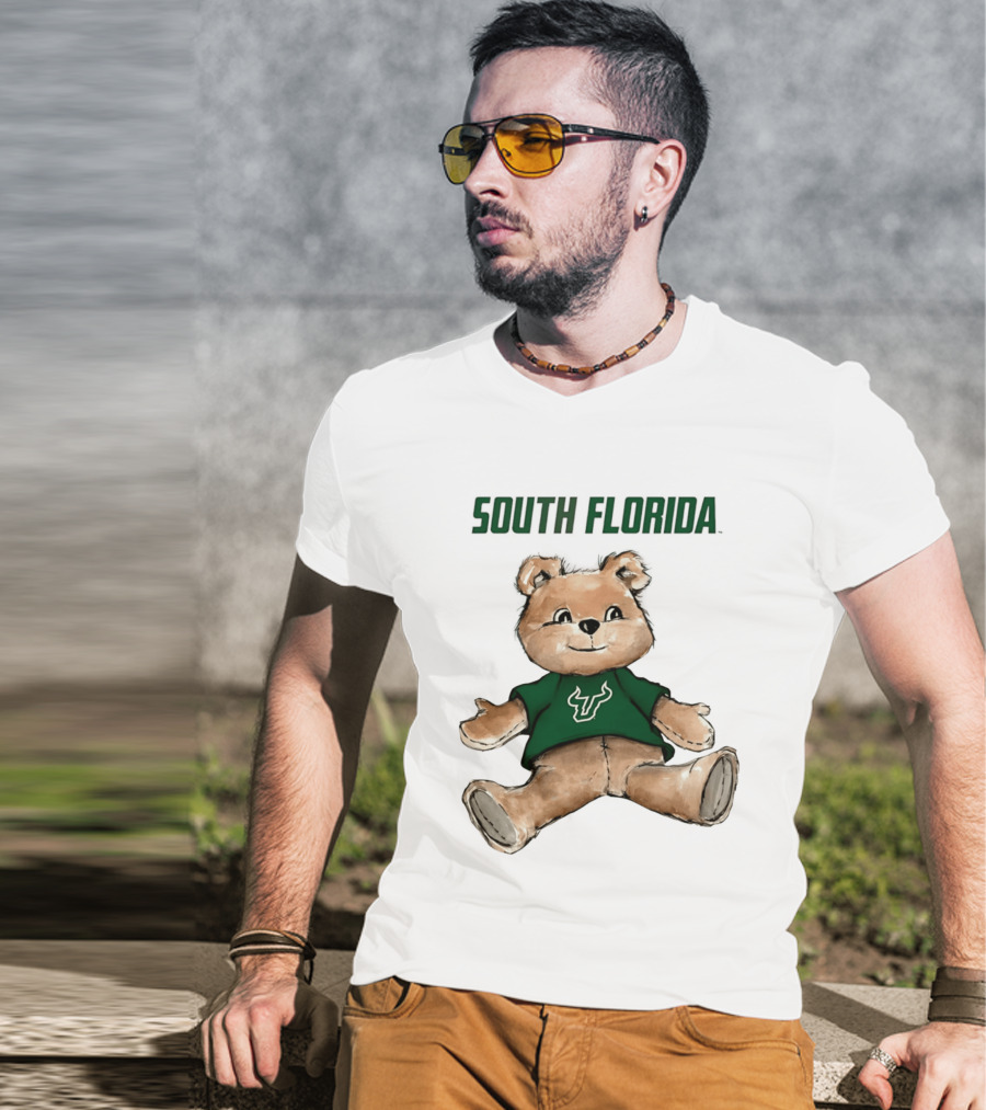 South Florida Bulls Teddy Bear Cartoon T-Shirt