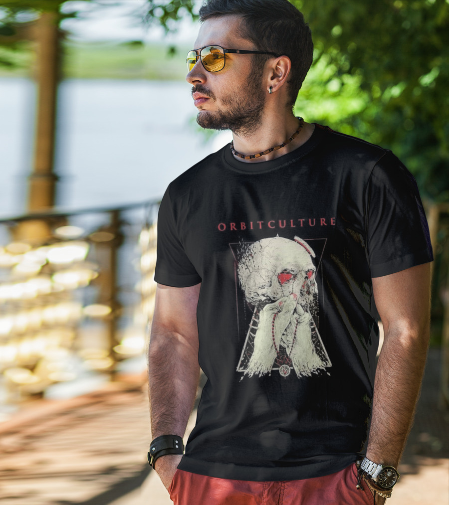 Orbit Culture Limited Chapter 1 The Might Red Fog Skull And Rosary T-Shirt