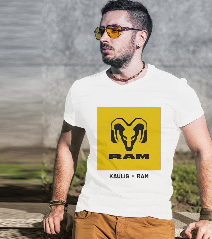 KAULIG X RAM Bold Yellow Icon Collaboration T-Shirt