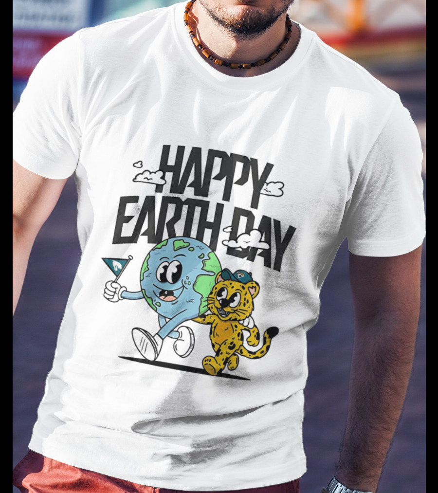 Jacksonville Jaguars Happy Earth Day Celebration With Earth And Jaguar T-Shirt