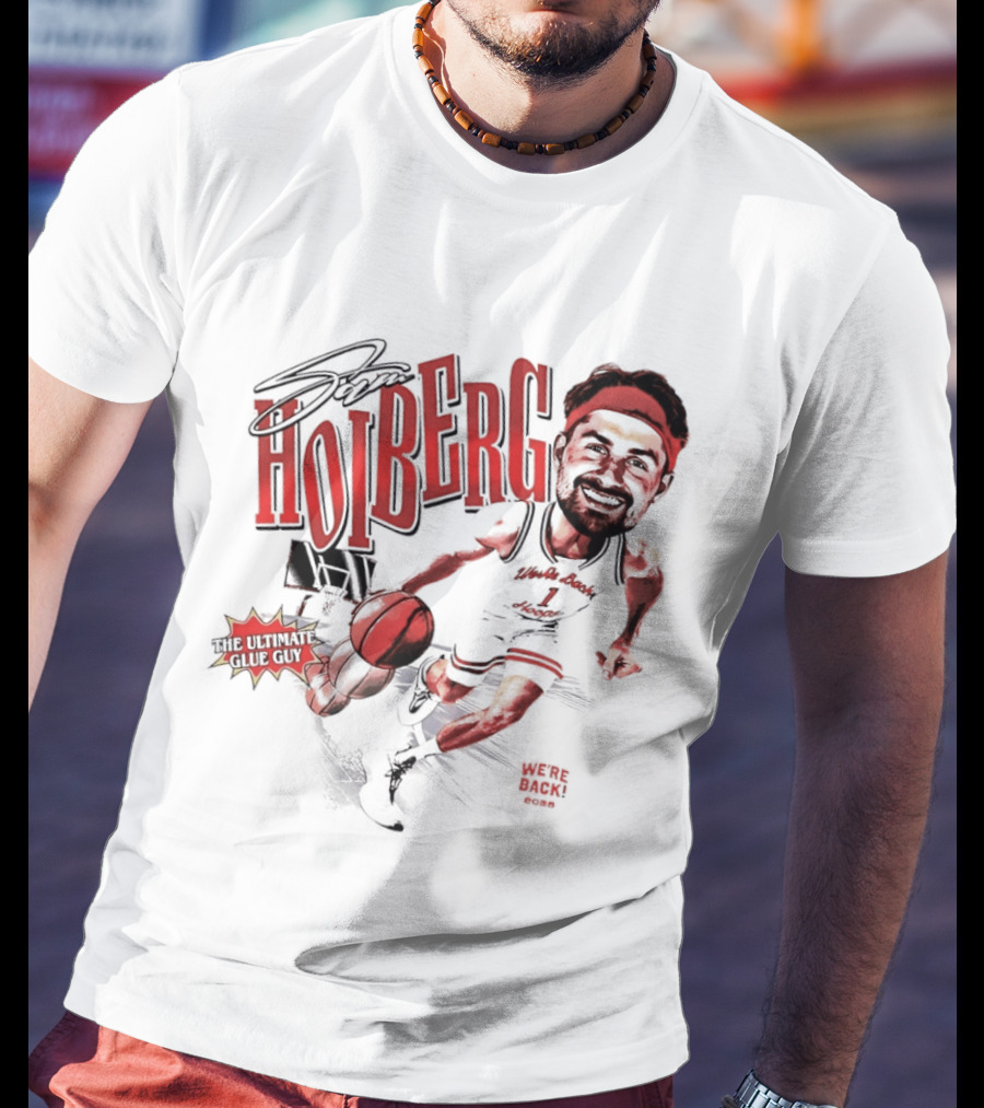Sam Hoiberg Nebraska Cornhuskers Basketball Player Dribbling T-Shirt