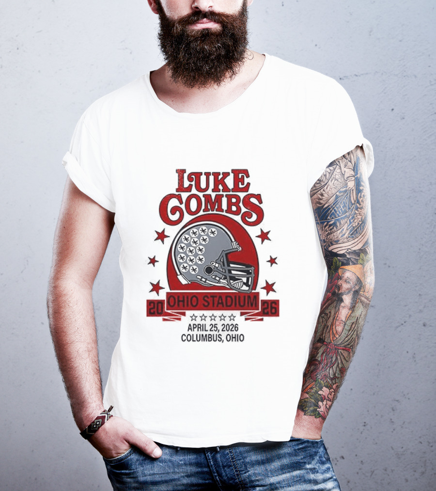 Luke Combs Ohio Stadium 2026 My Kinda Saturday Night Tour Buckeyes She Got The Best Of Me T-Shirt