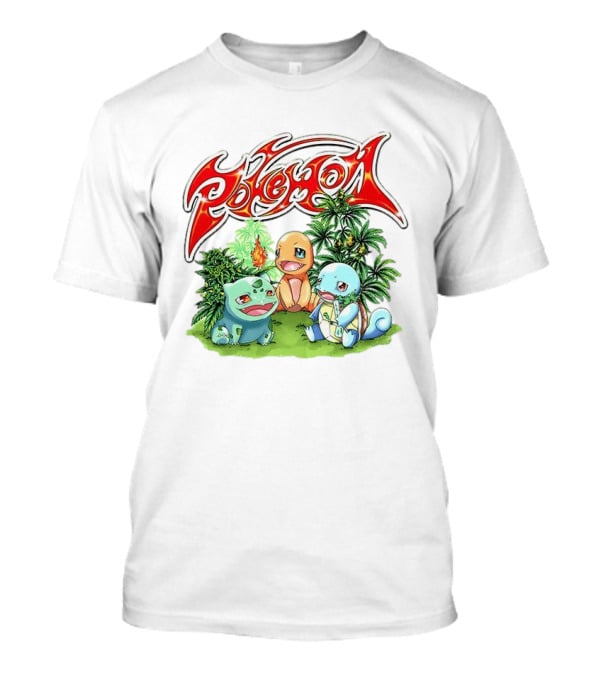 Pokémon Bulbasaur Charmander Squirtle Cannabis T-Shirt