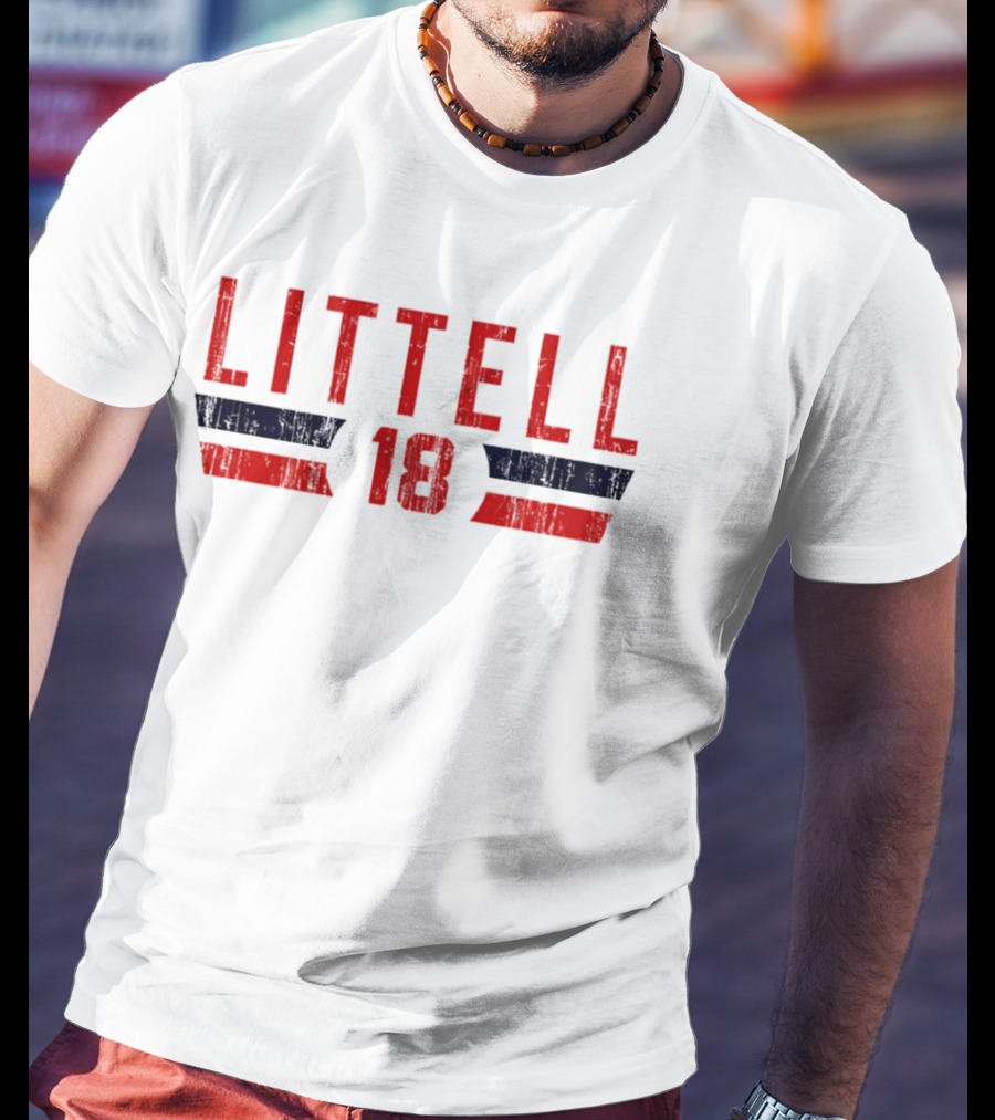 Littell 18 Washington Baseball Font T-Shirt