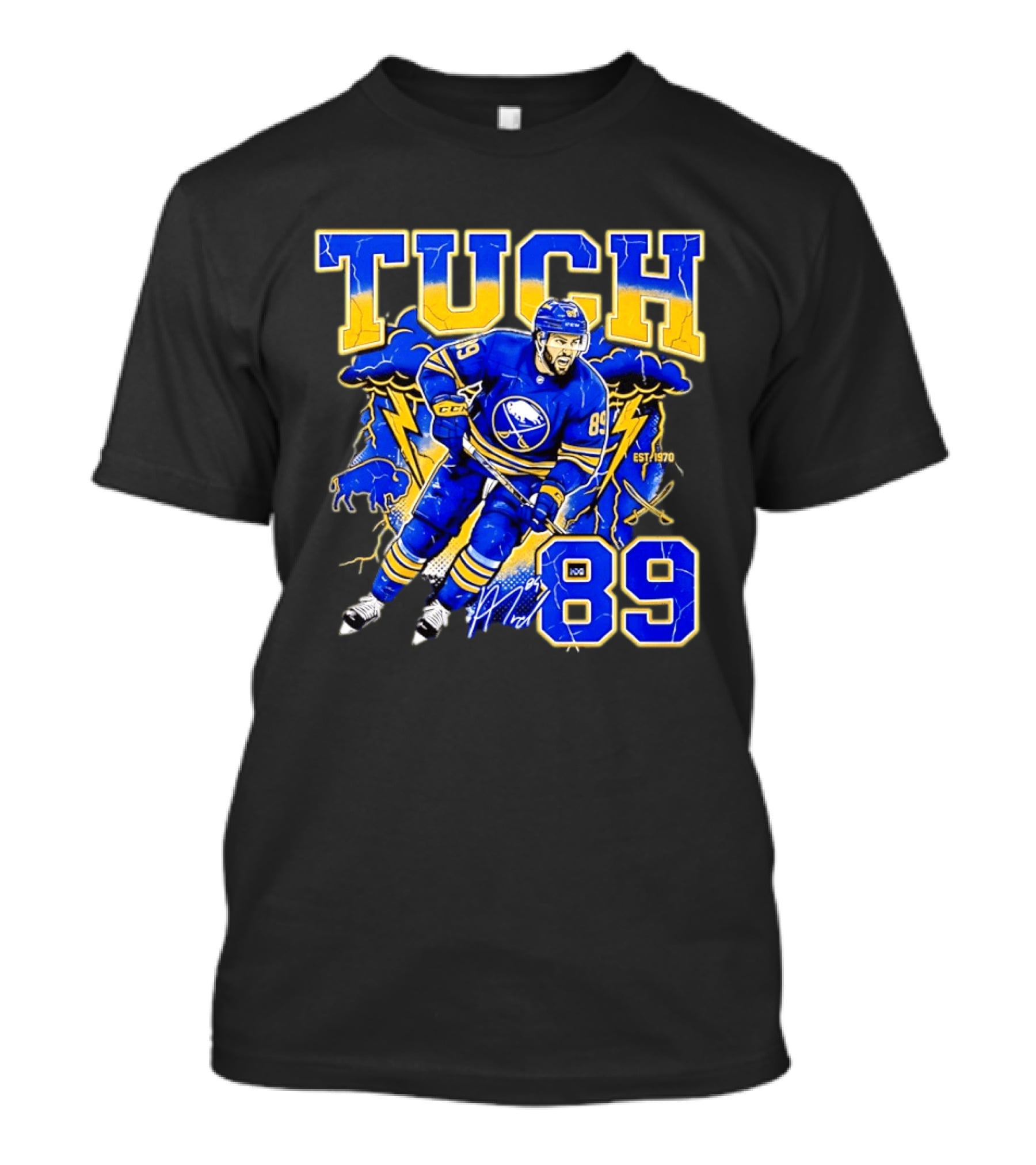 Alex Tuch 89 Buffalo Sabres NHL Lightning 2026 Ice Hockey Player T-Shirt
