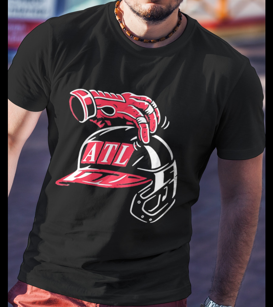 ATL Braves Helmet Head Scratch T-Shirt