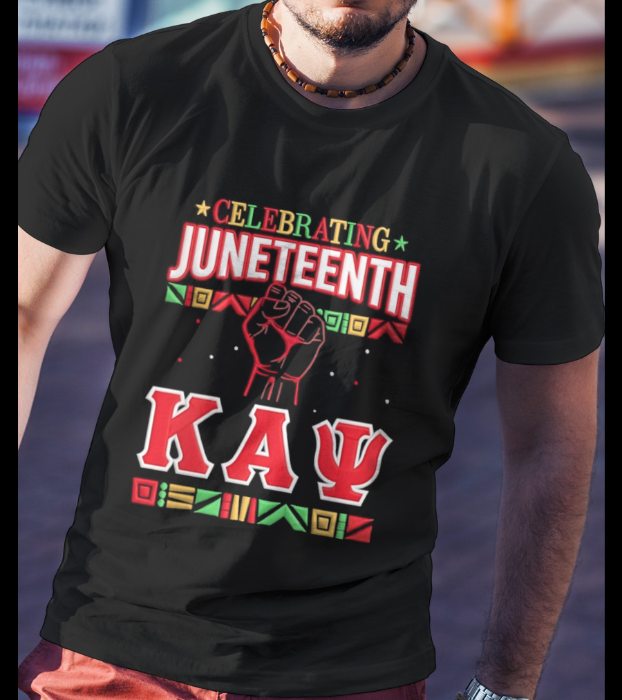 Celebrating Juneteenth Kay Fist Symbol African T-Shirt