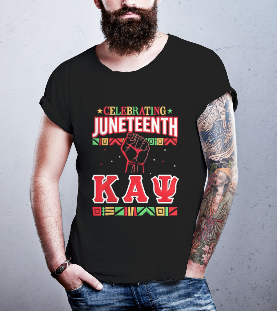 Celebrating Juneteenth Kay Fist Symbol African T-Shirt