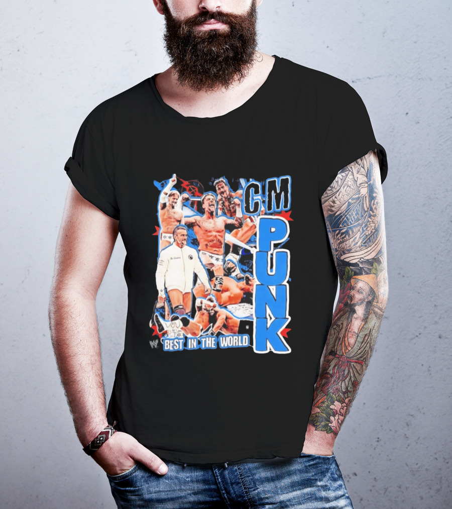 CM Punk Best In The World Pro Wrestling Collage CM Punk T-Shirt