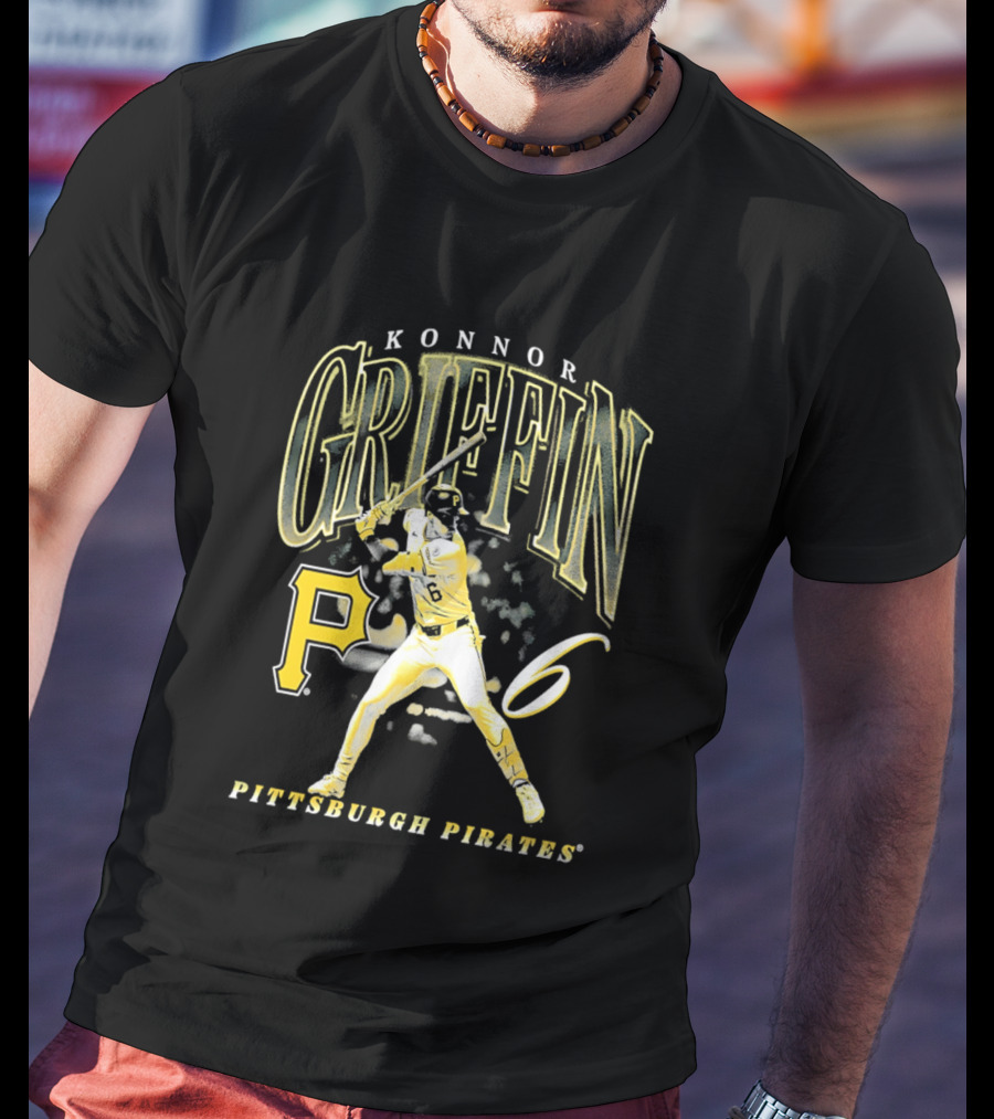 Konnor Griffin 6 Pittsburgh Pirates Baseball Swing Iconic P T-Shirt