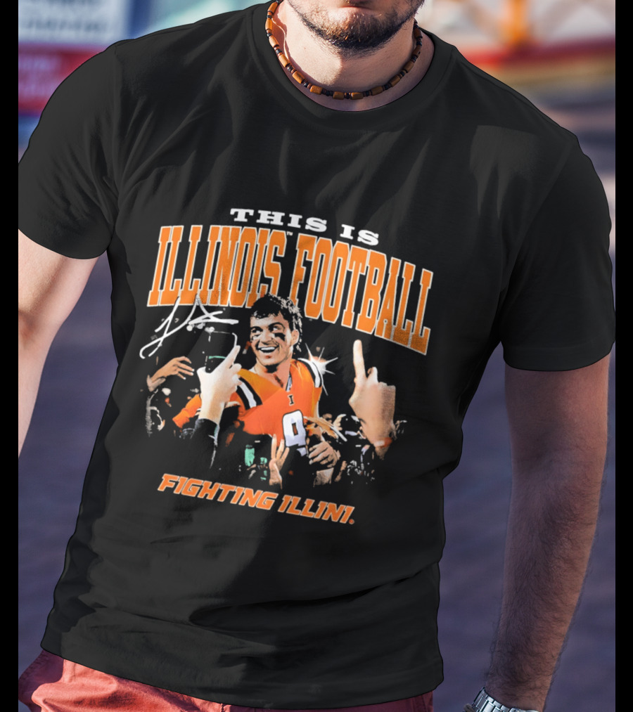 This Is Illinois Football Luke Altmyer Celebration Fighting Illini T-Shirt