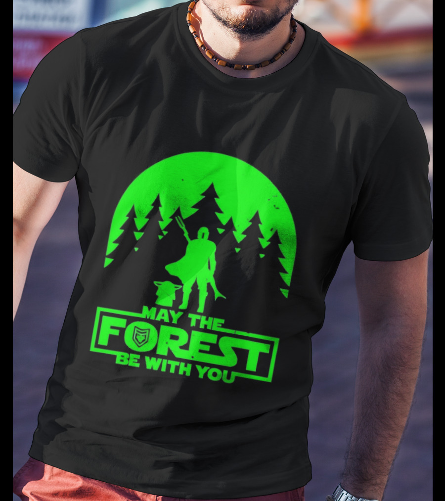 May The Forest Be With You Star Wars Trees And Characters T-Shirt