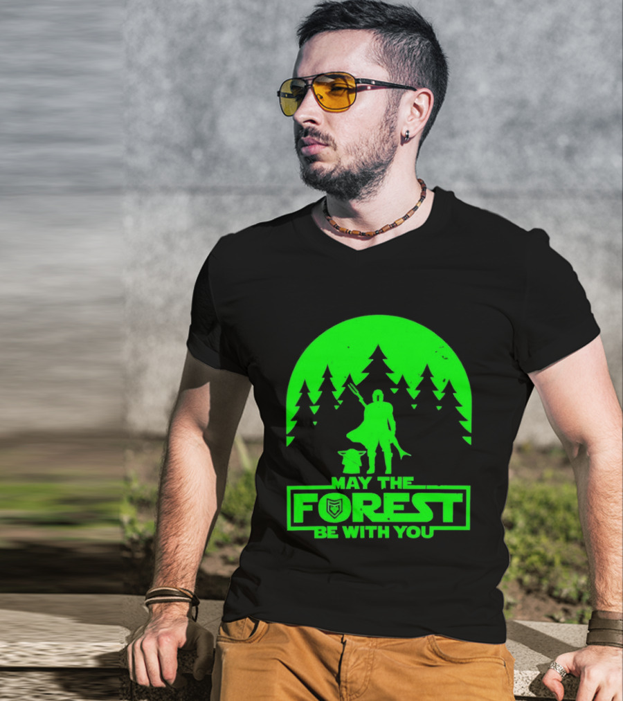 May The Forest Be With You Star Wars Trees And Characters T-Shirt