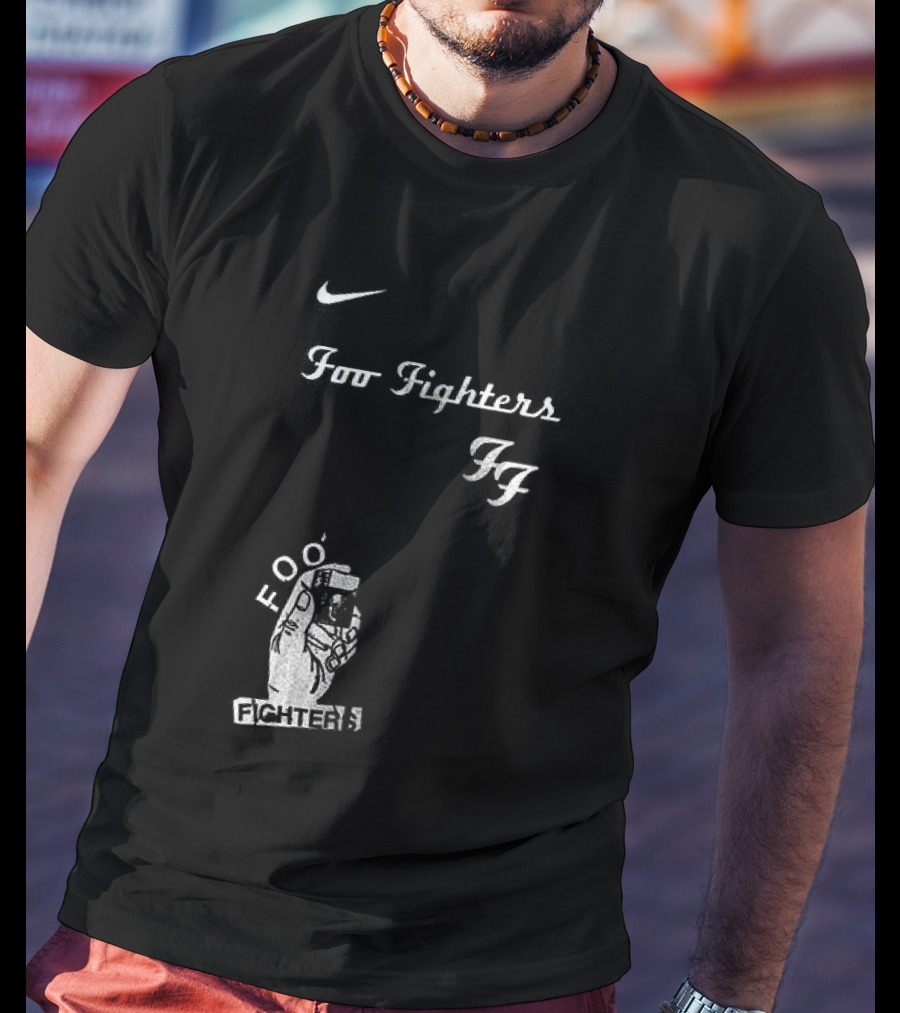 Foo Fighters Nike Do You Love Rock N Roll Skull Tattoo T-Shirt