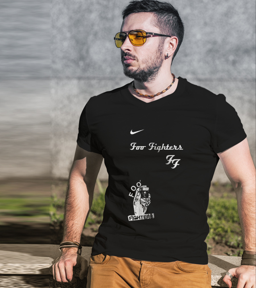 Foo Fighters Nike Do You Love Rock N Roll Skull Tattoo T-Shirt