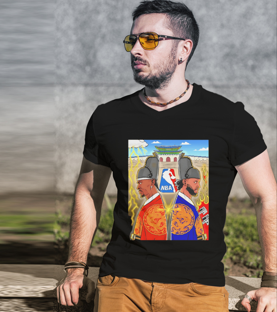 Shai Gilgeous Alexander Cade Cunningham 2026 NBA Korea Dragons Gyeongbokgung Palace T-Shirt