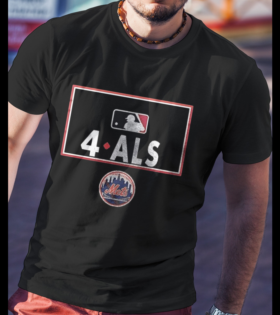 New York Mets 4 ALS MLB Awareness T-Shirt