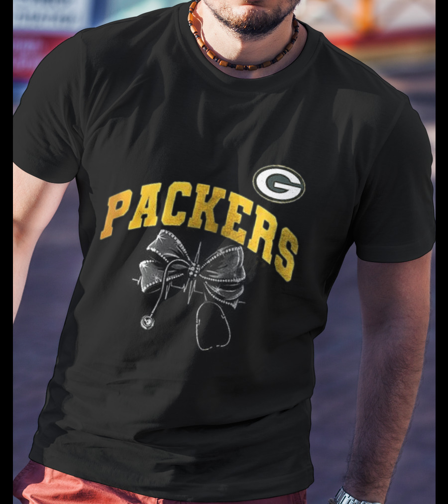 Green Bay Packers Nurse By Heart By Soul Fan T-Shirt