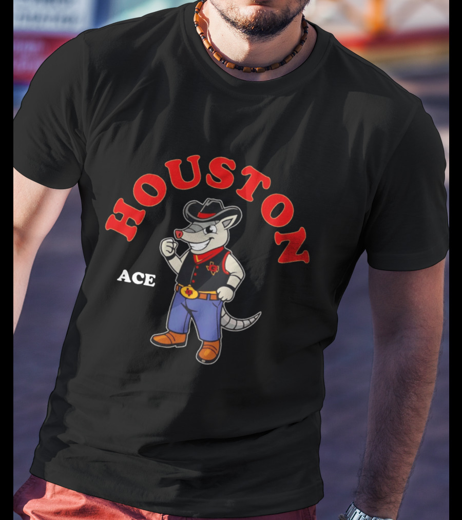 Houston Gamblers Armadillo Cowboy Ace 2026 T-Shirt