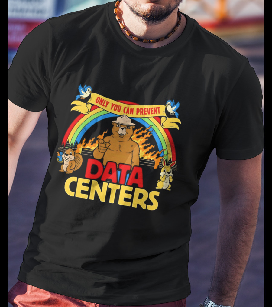 Smokey Bear Only You Can Prevent Rainbow Animals Data Centers T-Shirt