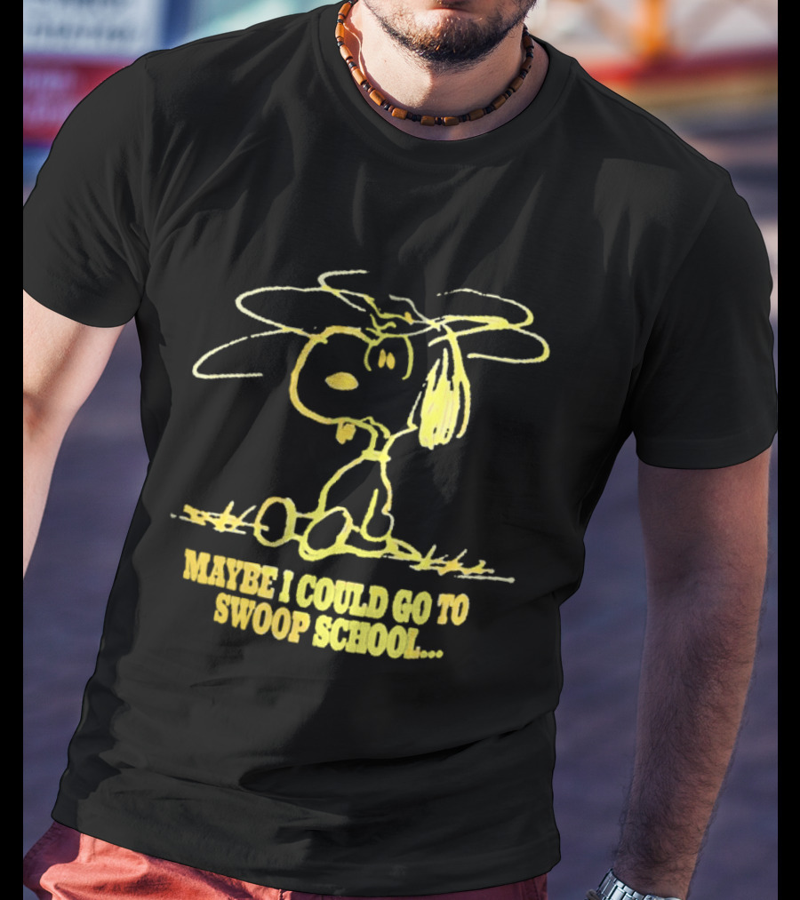 Snoopy Maybe I Could Go To Swoop School Peanuts Comic T-Shirt