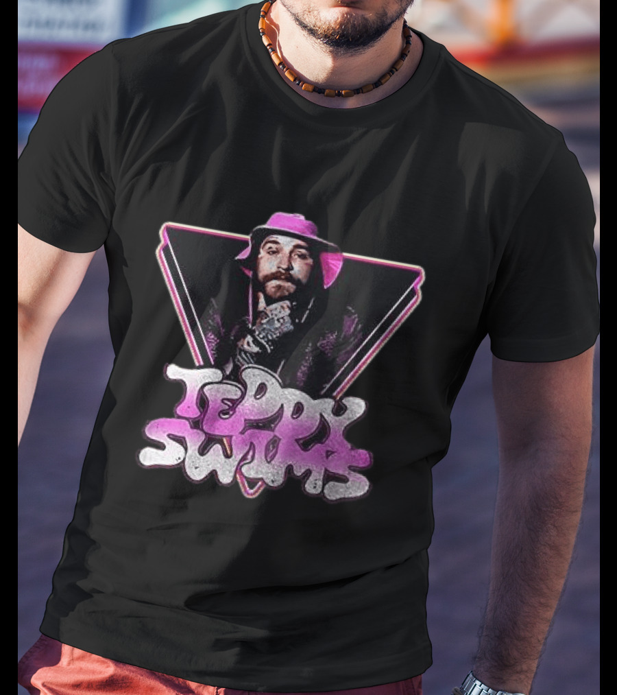 Teddy Swims Retro Triangle Graphic With Pink And Purple Accents T-Shirt