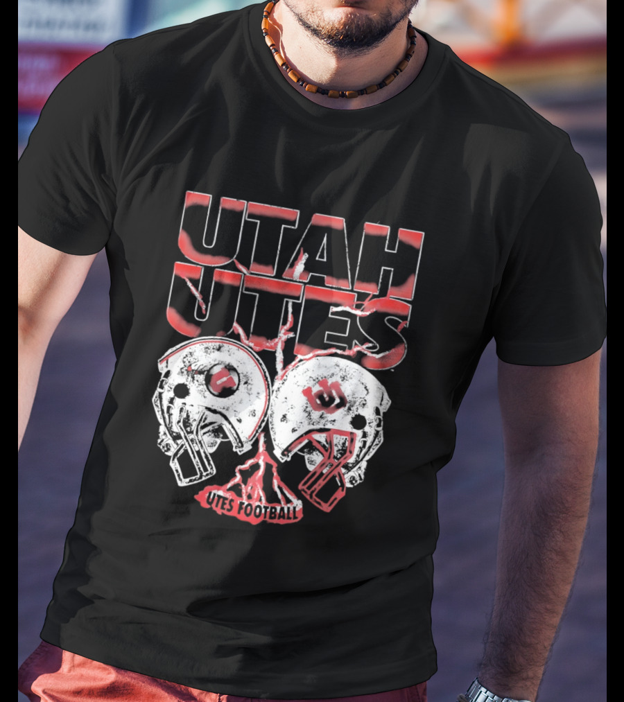 Utah Utes Football Helmets Fan Gear T-Shirt