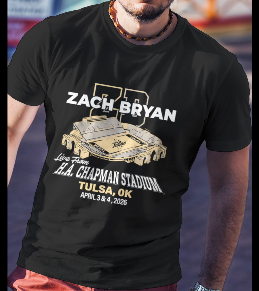Zach Bryan Live HA Chapman Stadium Tulsa OK April 3 4 2026 T-Shirt
