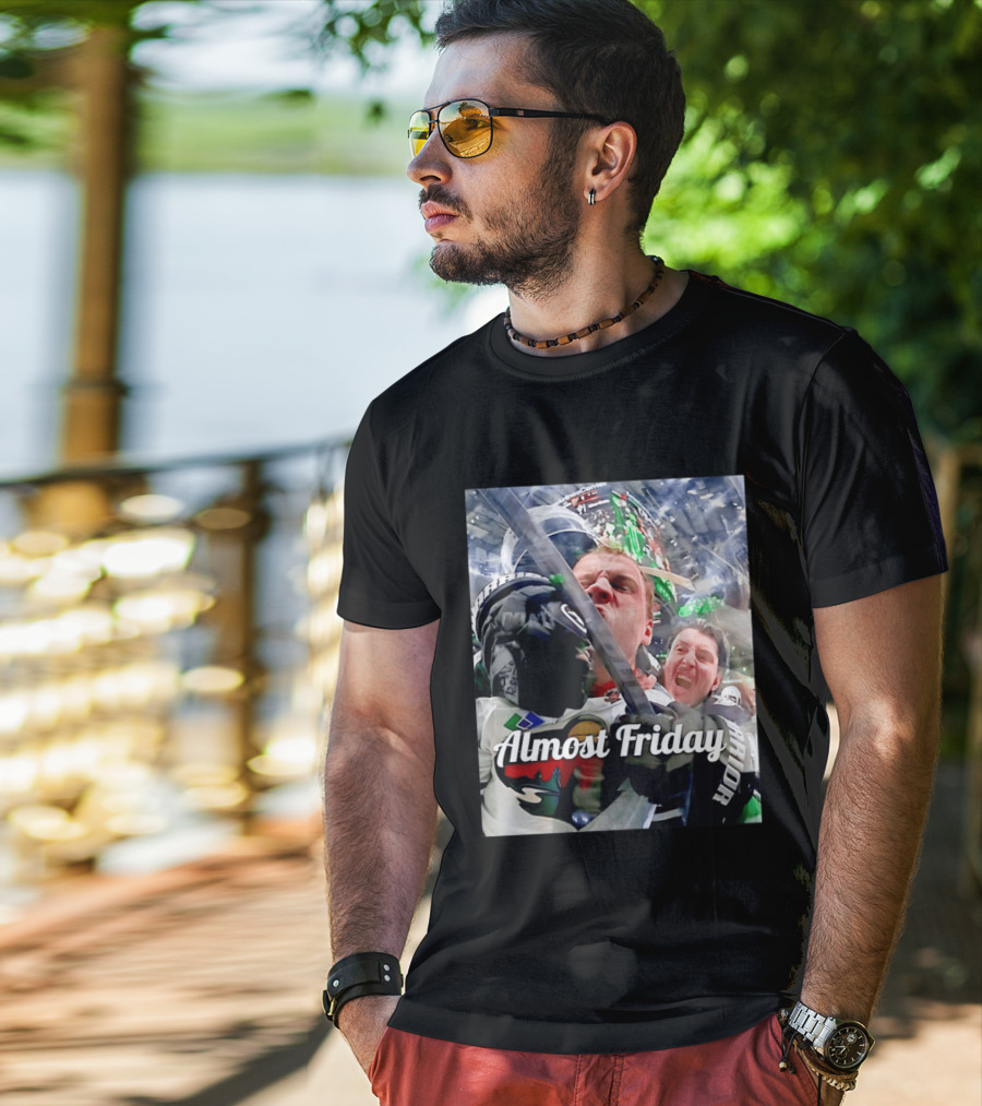 Almost Friday Hockey Hit Minnesota Wild Fan Celebration T-Shirt