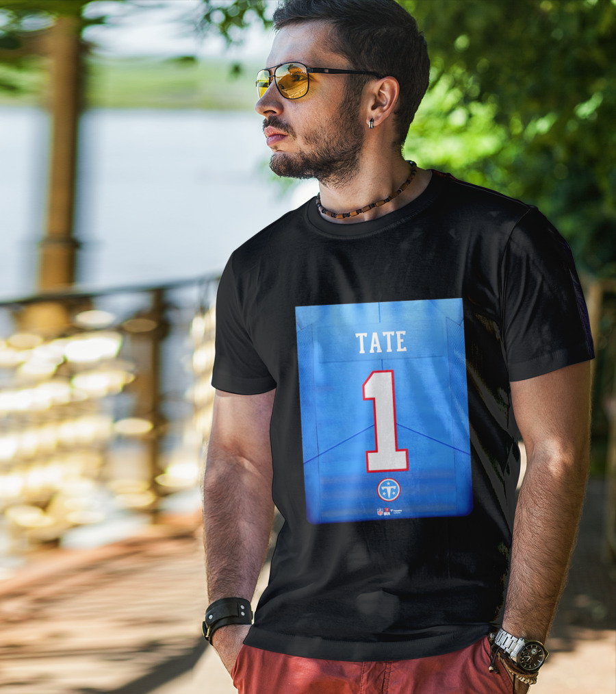 Carnell Tate 1 Jersey Tennessee Titans NFL 2026 Draft T-Shirt
