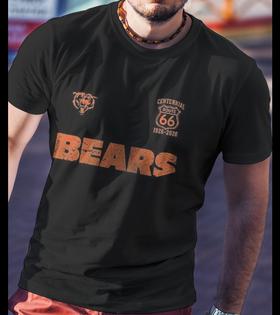 Chicago Bears Route 66 Centennial 100th Anniversary T-Shirt