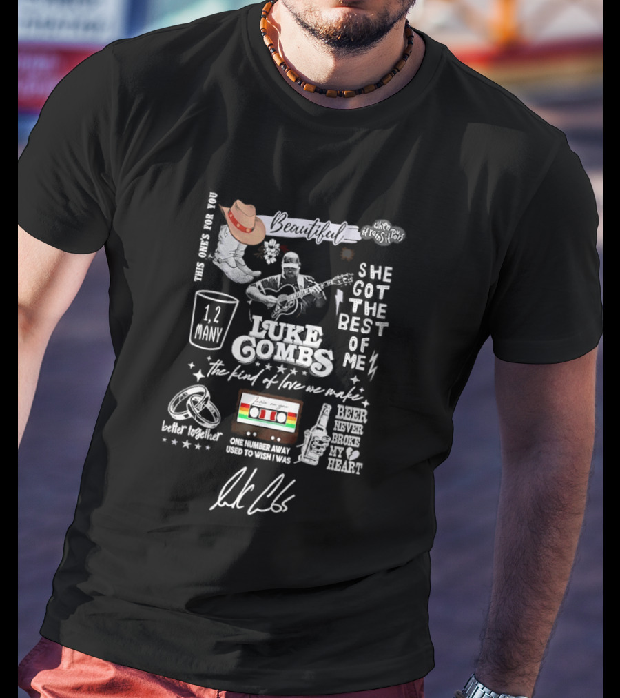 Ohio State Buckeyes Luke Combs The Kind Of Love We Make Signature Here's To The Heart T-Shirt