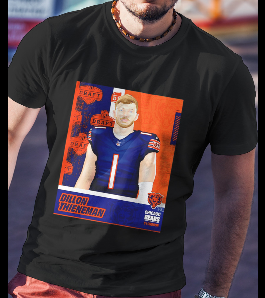 NFL 2026 Draft Chicago Bears Dillon Thieneman Oregon T-Shirt
