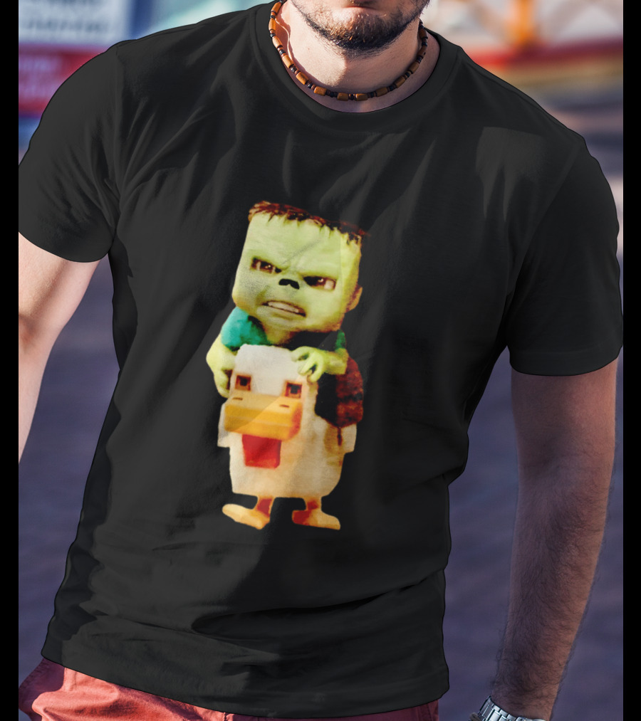 Minecraft Chicken Jockey Frankenstein Mashup T-Shirt
