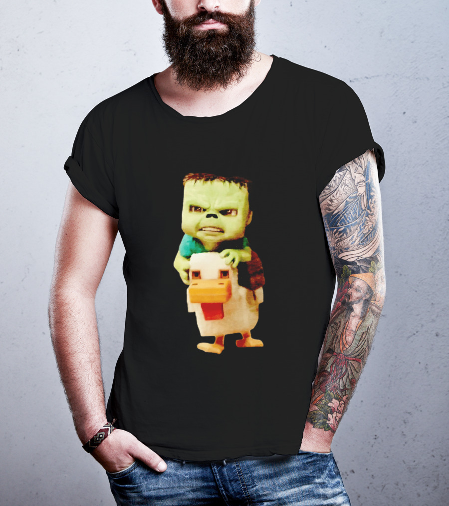 Minecraft Chicken Jockey Frankenstein Mashup T-Shirt