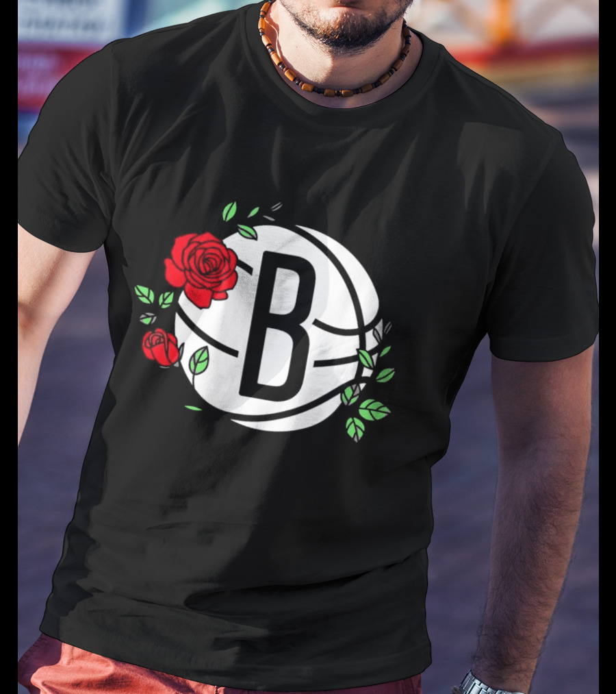 Brooklyn Nets B Roses Sant Jordi's Day Coach Fernández T-Shirt