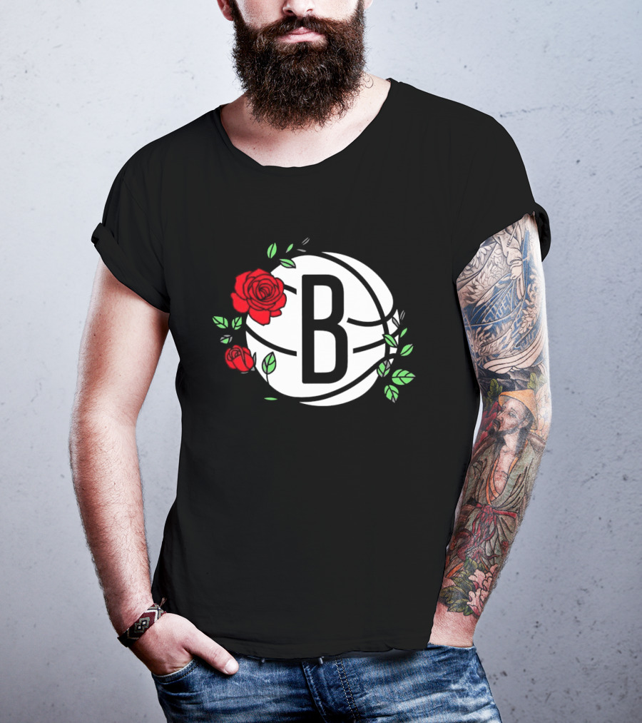 Brooklyn Nets B Roses Sant Jordi's Day Coach Fernández T-Shirt