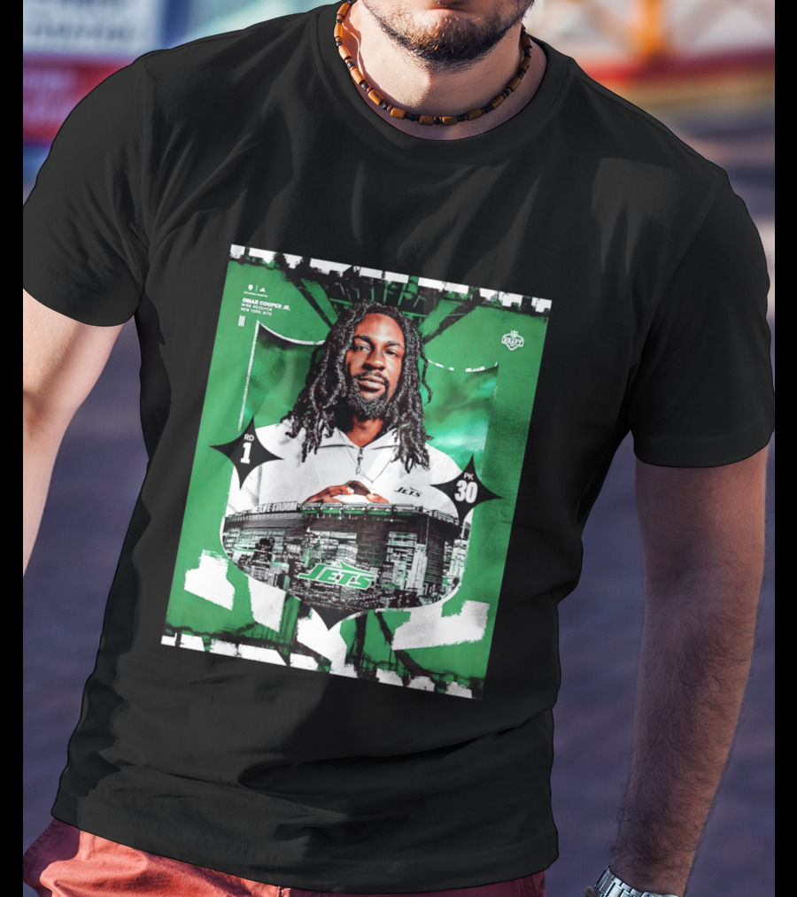 Omar Cooper Jr. Wide Receiver New York Jets 2026 Draft Pick 1 MetLife Stadium T-Shirt