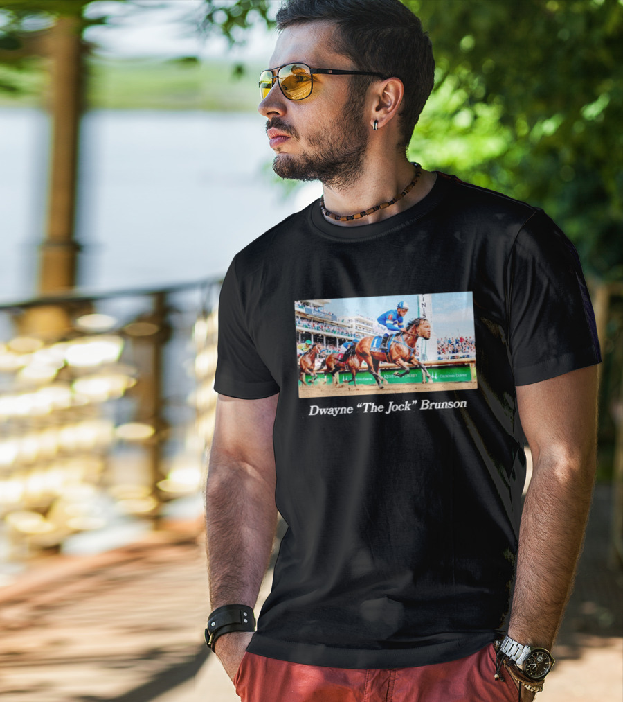 Dwayne The Jock Brunson Racing At Kentucky Derby Churchill Downs T-Shirt