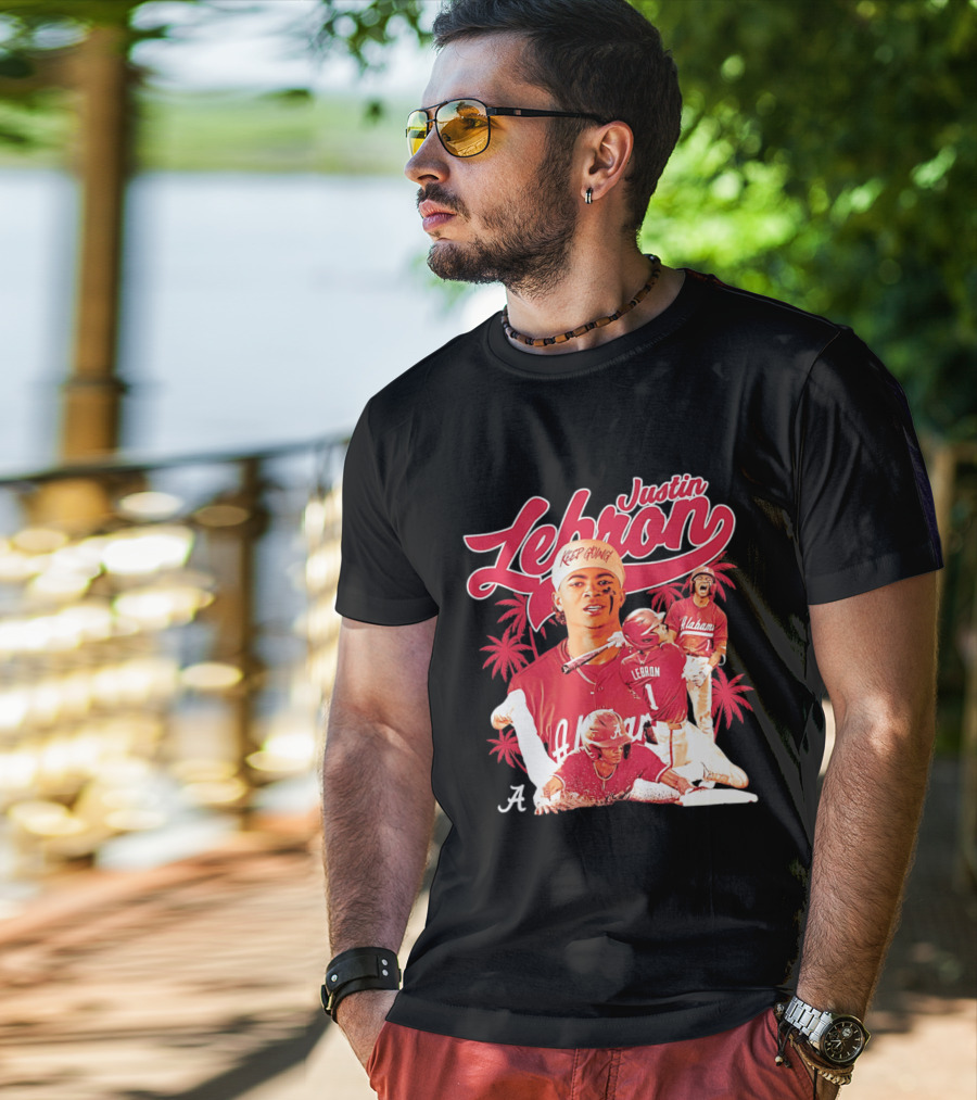 Justin Lebron Alabama Baseball Keep Going Collage T-Shirt
