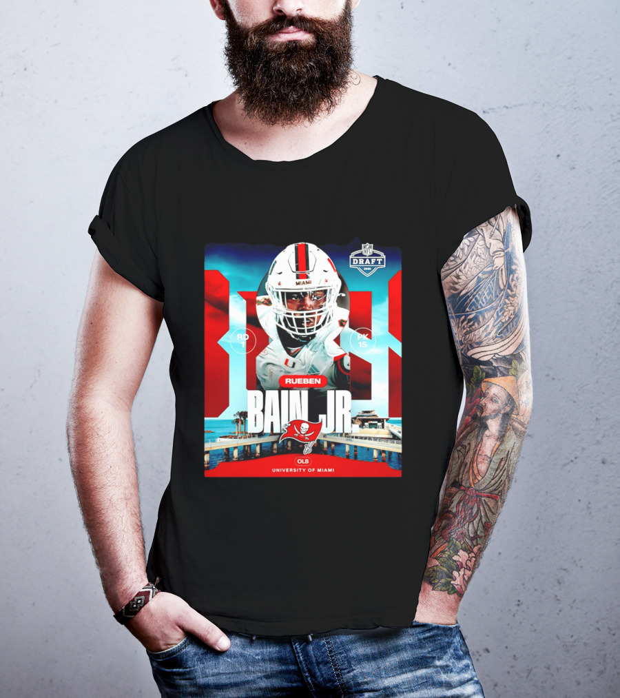 Rueben Bain Jr Tampa Bay Buccaneers NFL Draft 2026 University Of Miami T-Shirt