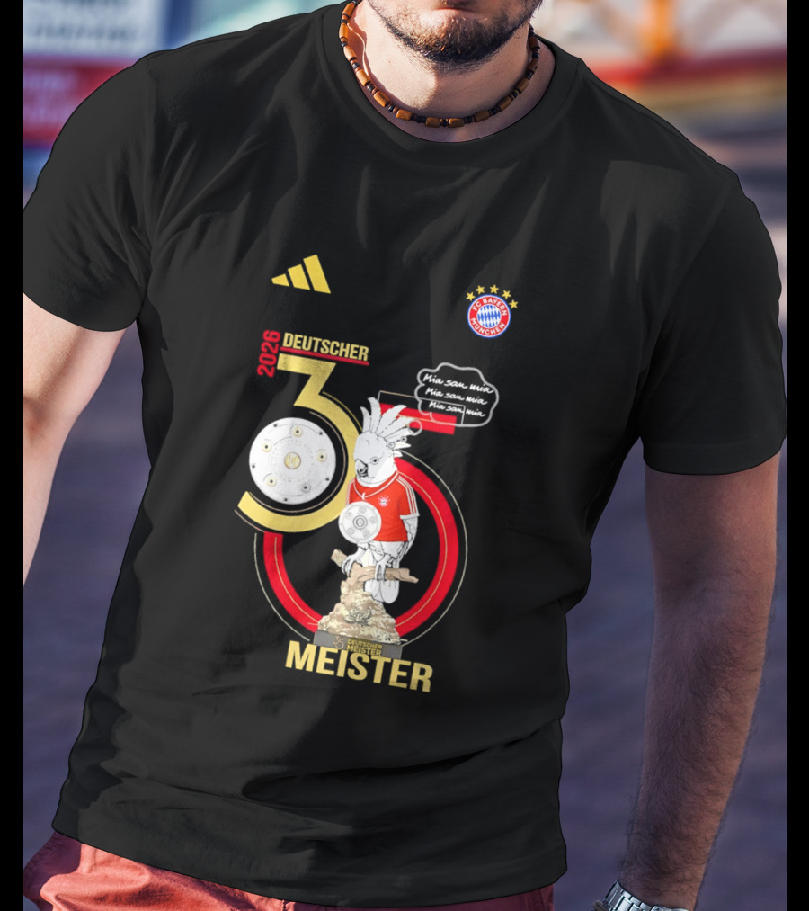 FC Bayern Munich Deutscher Meister 35 Bundes Liga Trophy 2026 T-Shirt