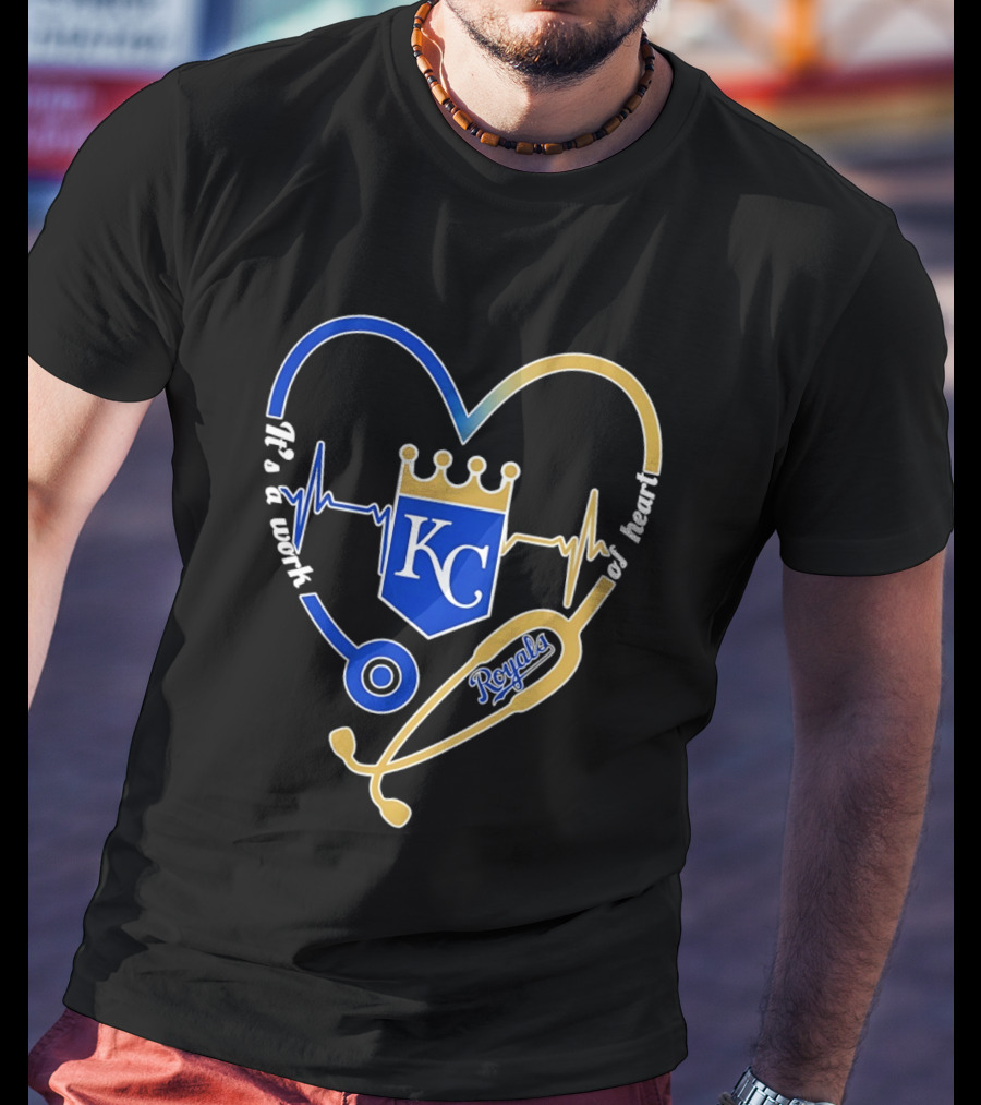 Kansas City Royals Stethoscope Heartbeat It's A Work Of Heart 2026 T-Shirt