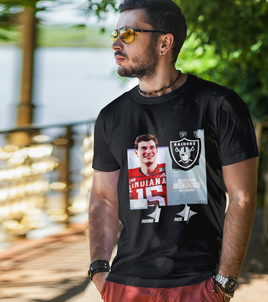Fernando Mendoza QB Indiana Las Vegas Raiders NFL Draft 2026 Round 1 Pick 1 T-Shirt