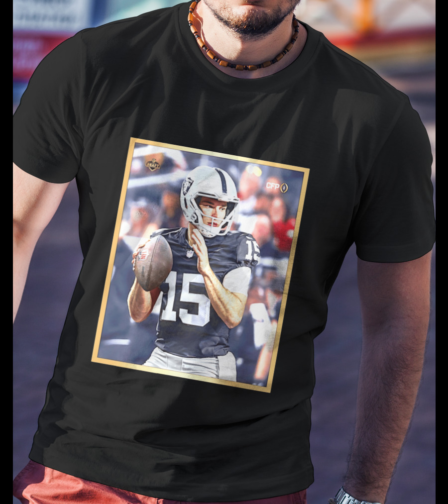 Fernando Mendoza 15 Las Vegas Raiders CFP Draft 2026 T-Shirt