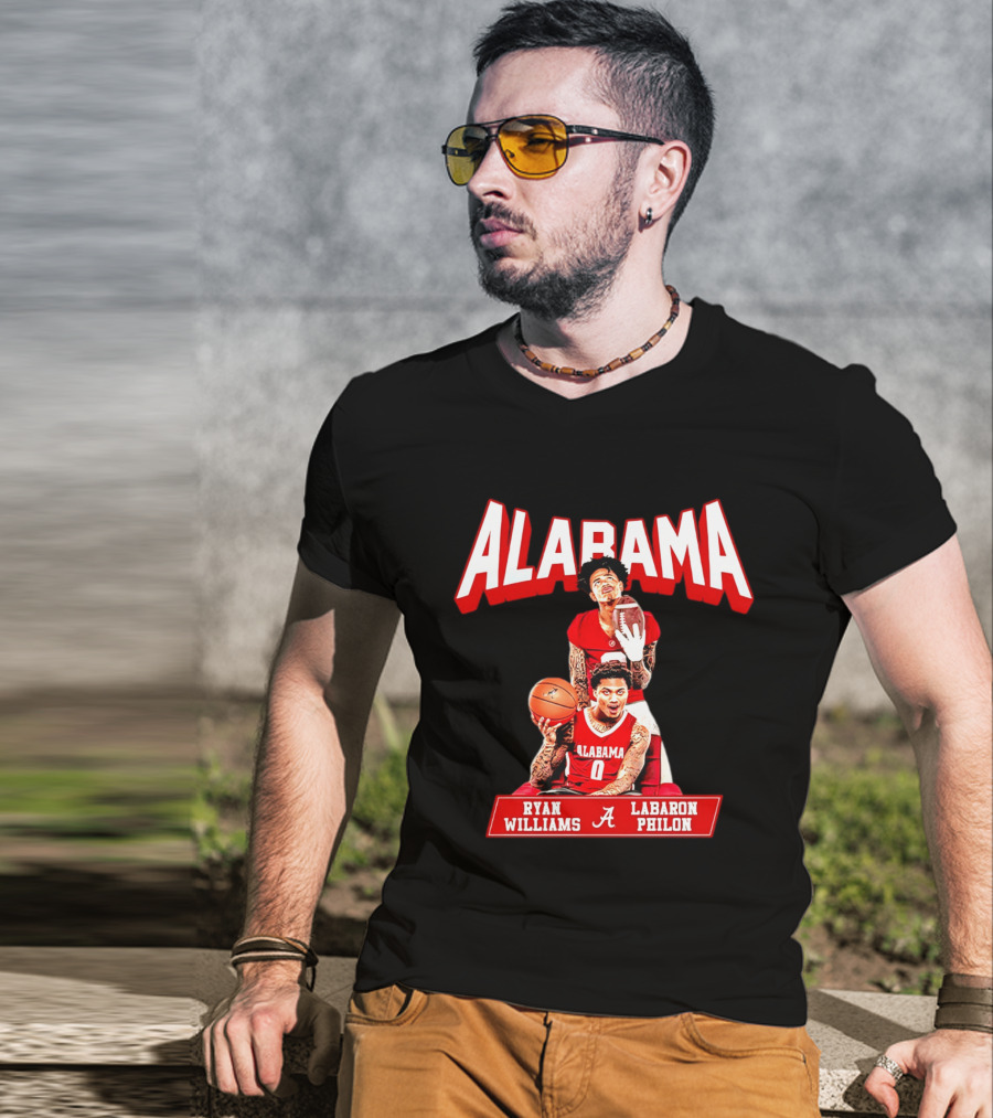 Alabama Crimson Tide Ryan Williams Labaron Philon Basketball Football T-Shirt