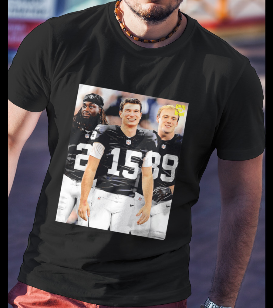 Las Vegas Raiders Kirk Cousins Fernando Mendoza Ashton Jeanty Gridiron T-Shirt
