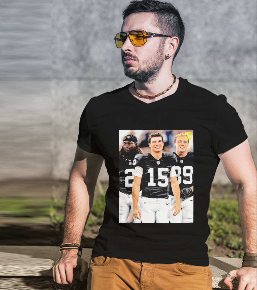 Las Vegas Raiders Kirk Cousins Fernando Mendoza Ashton Jeanty Gridiron T-Shirt