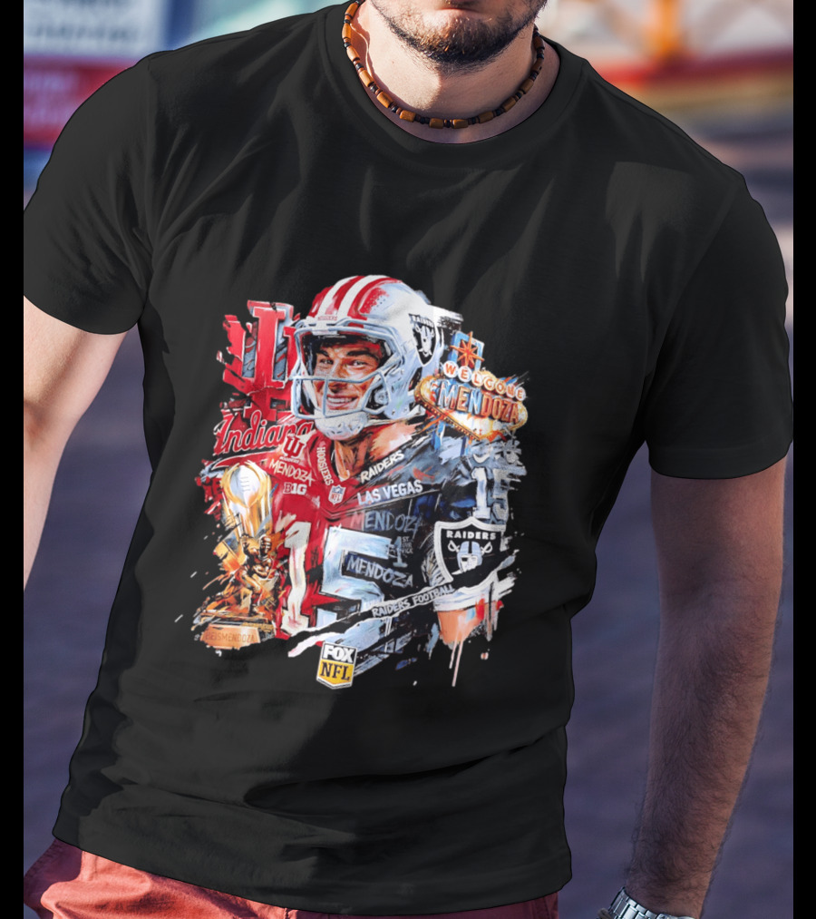 Las Vegas Raiders Welcome Fernando Mendoza Indiana Hoosiers NFL Raiders Football T-Shirt